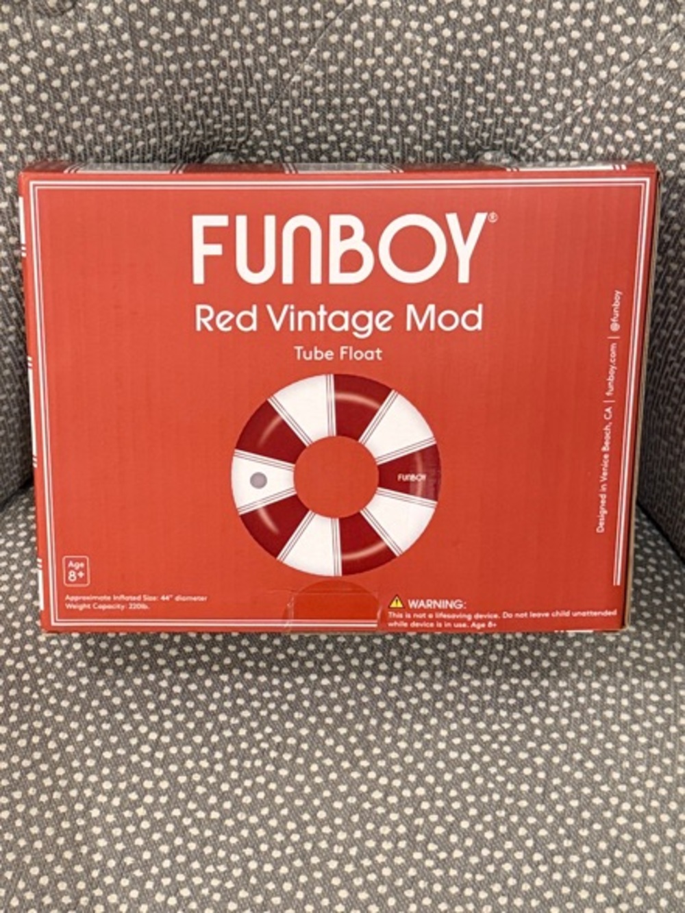 FUNBOY Red Vintage Mod Tube Float Think Christmas